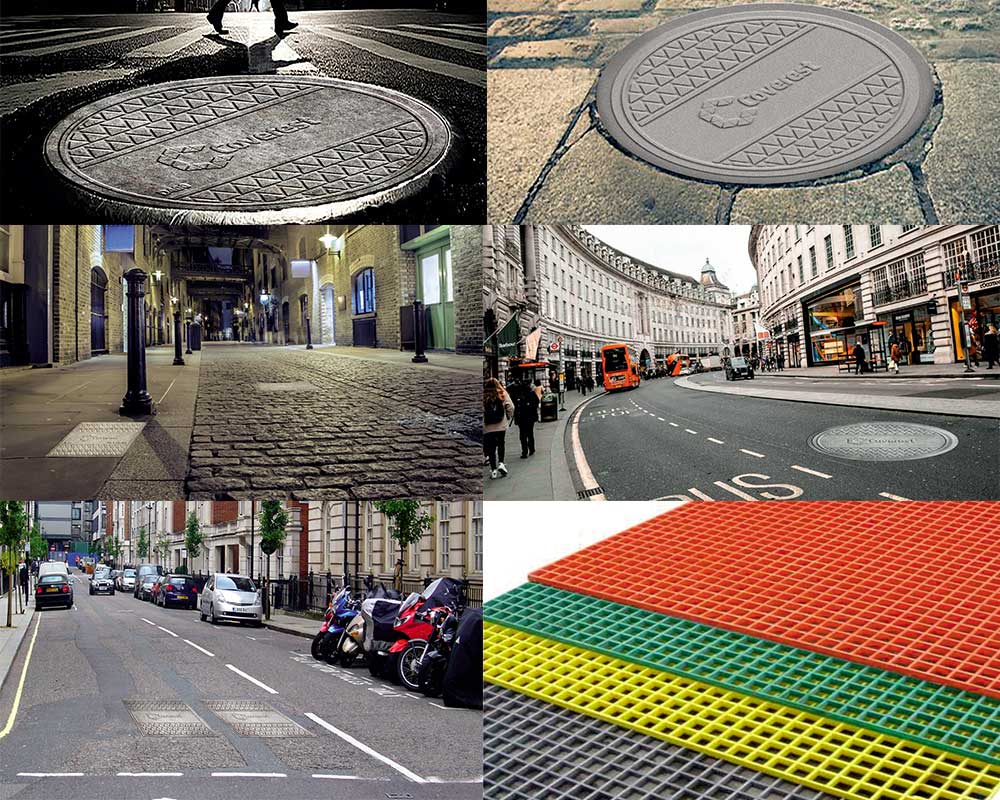 Coverest FRP Manhole Covers and FRP Gratings